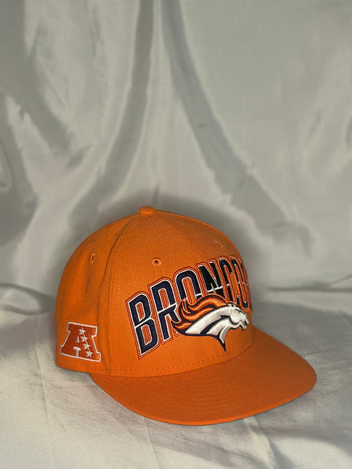 New Era Denver Broncos 59FIFTY Fitted Hat 6 7/8 Orange NFL Underbrim