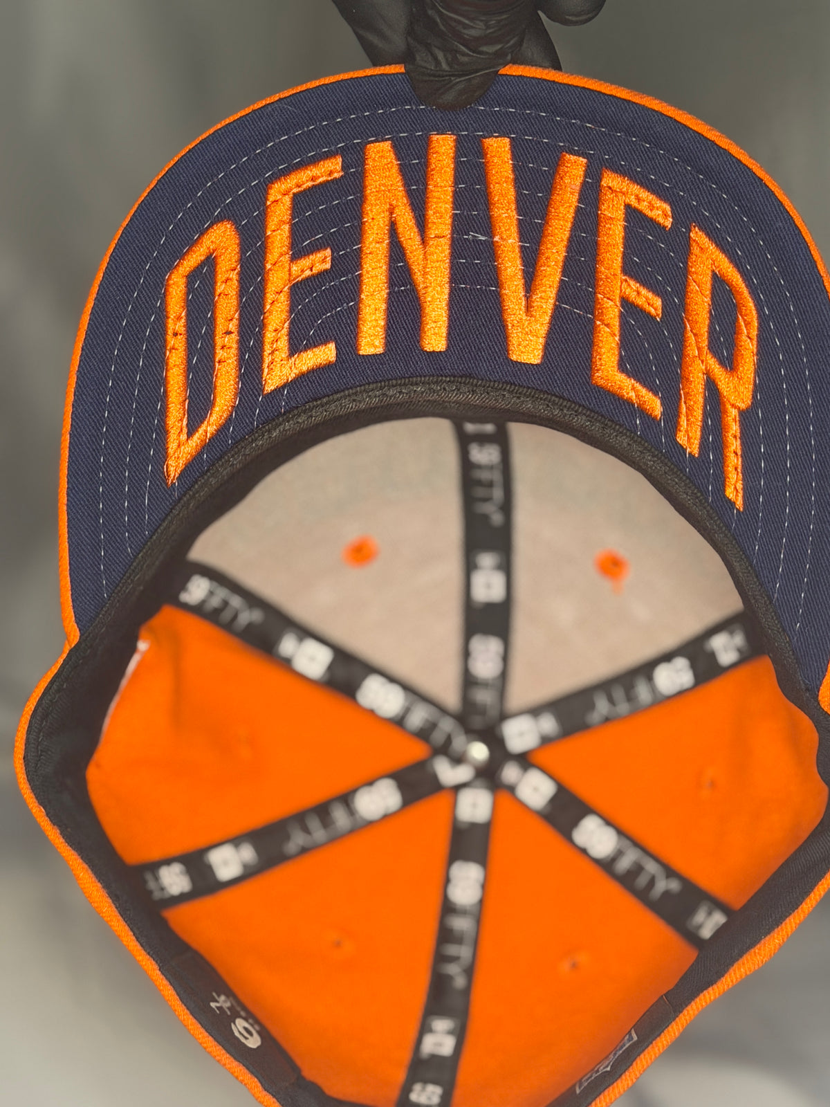 New Era Denver Broncos 59FIFTY Fitted Hat 6 7/8 Orange NFL Underbrim