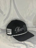 ’47 Brand New York Giants Overhand Rope Hitch Snapback Hat Black NFL OSFA