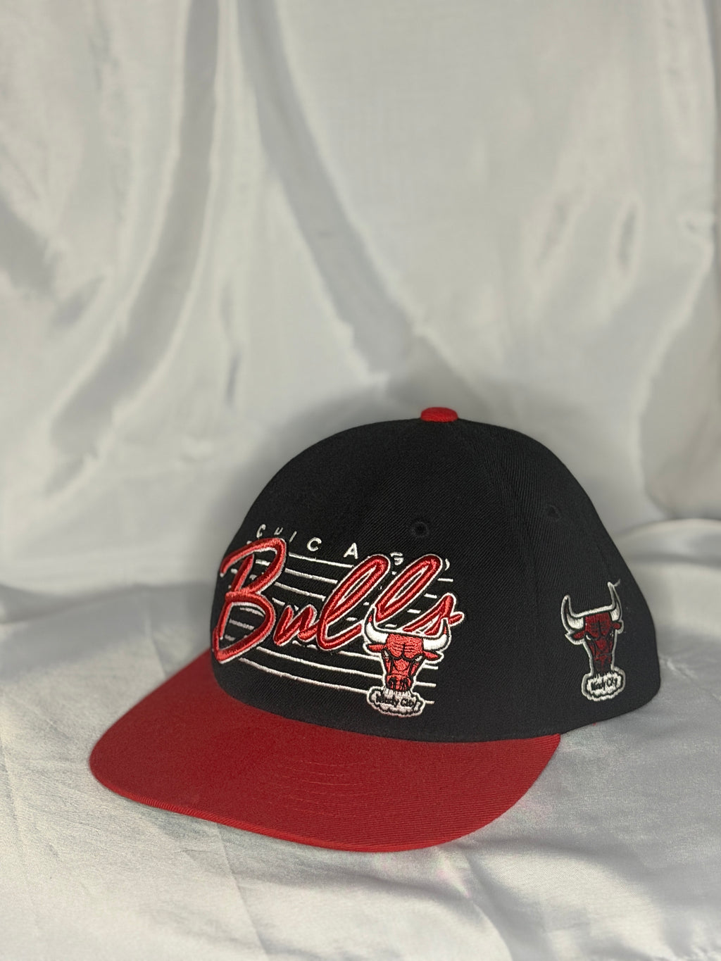 ’47 Brand Chicago Bulls Script 2.0 Hardwood Classics Snapback Hat Black Red