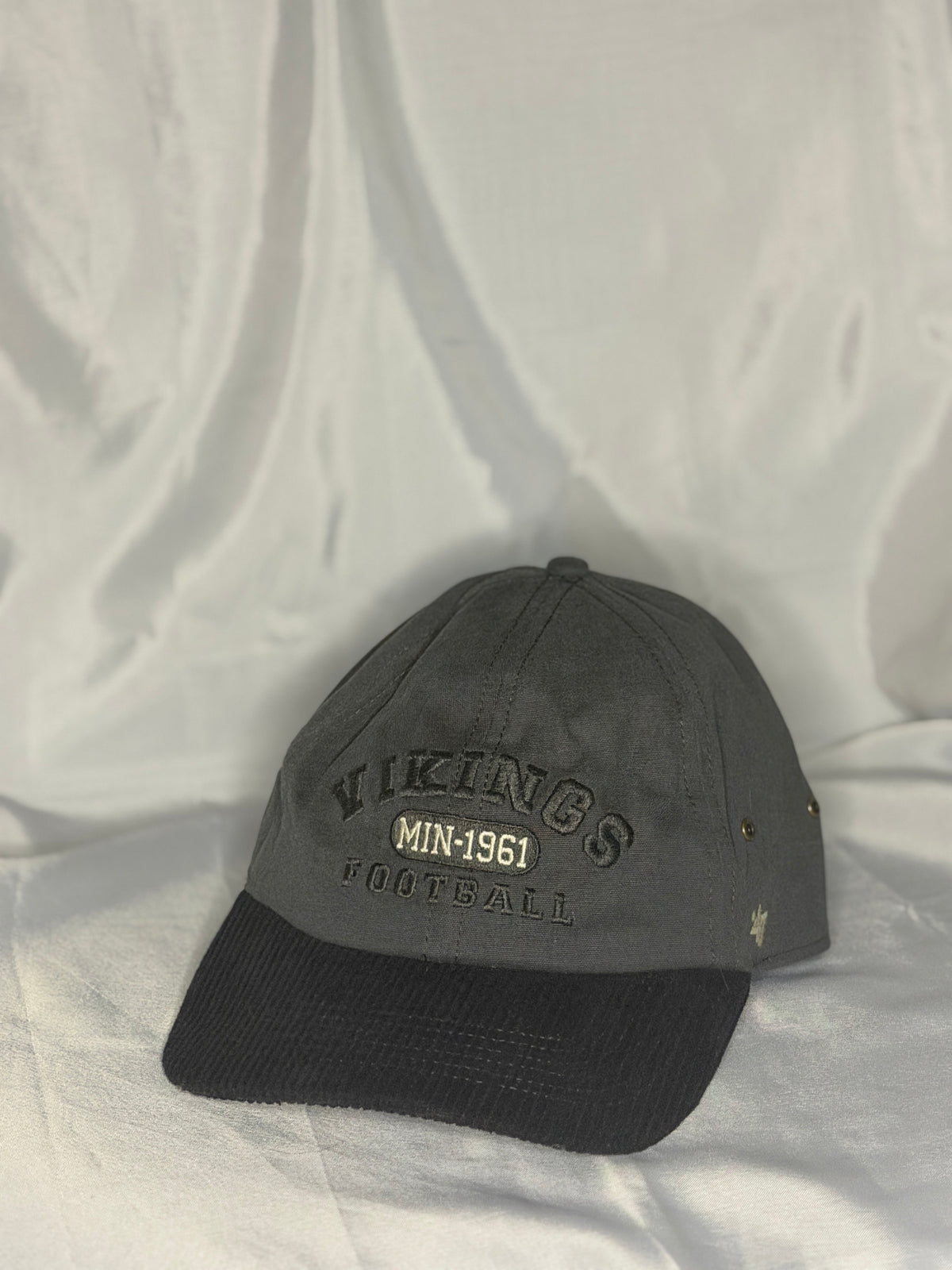 Minnesota Vikings ’47 Brand MIN 1961 Football Gray Black Strapback Hat NFL