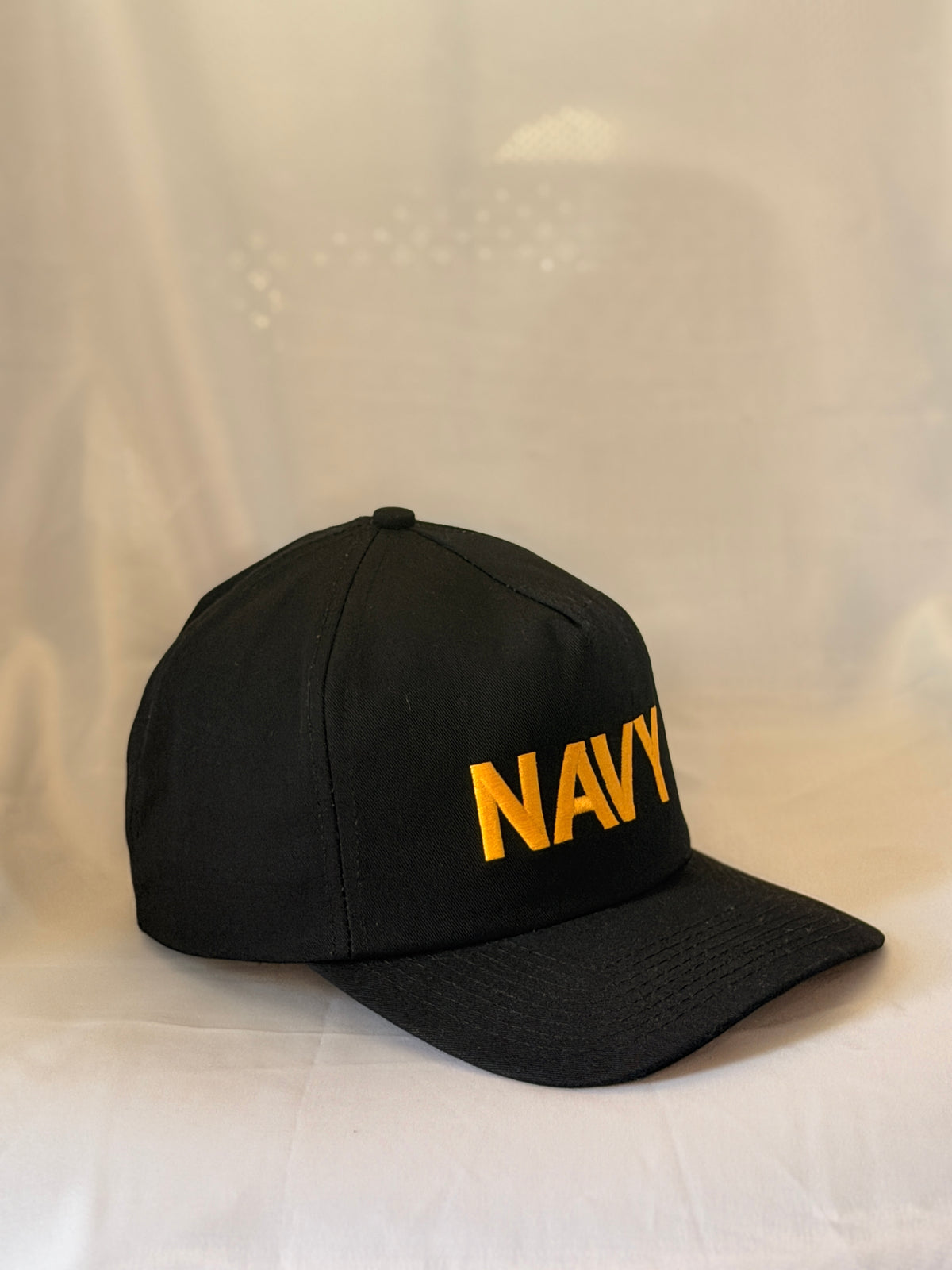 Vintage USA-Made NAVY Black & Gold Snapback Hat