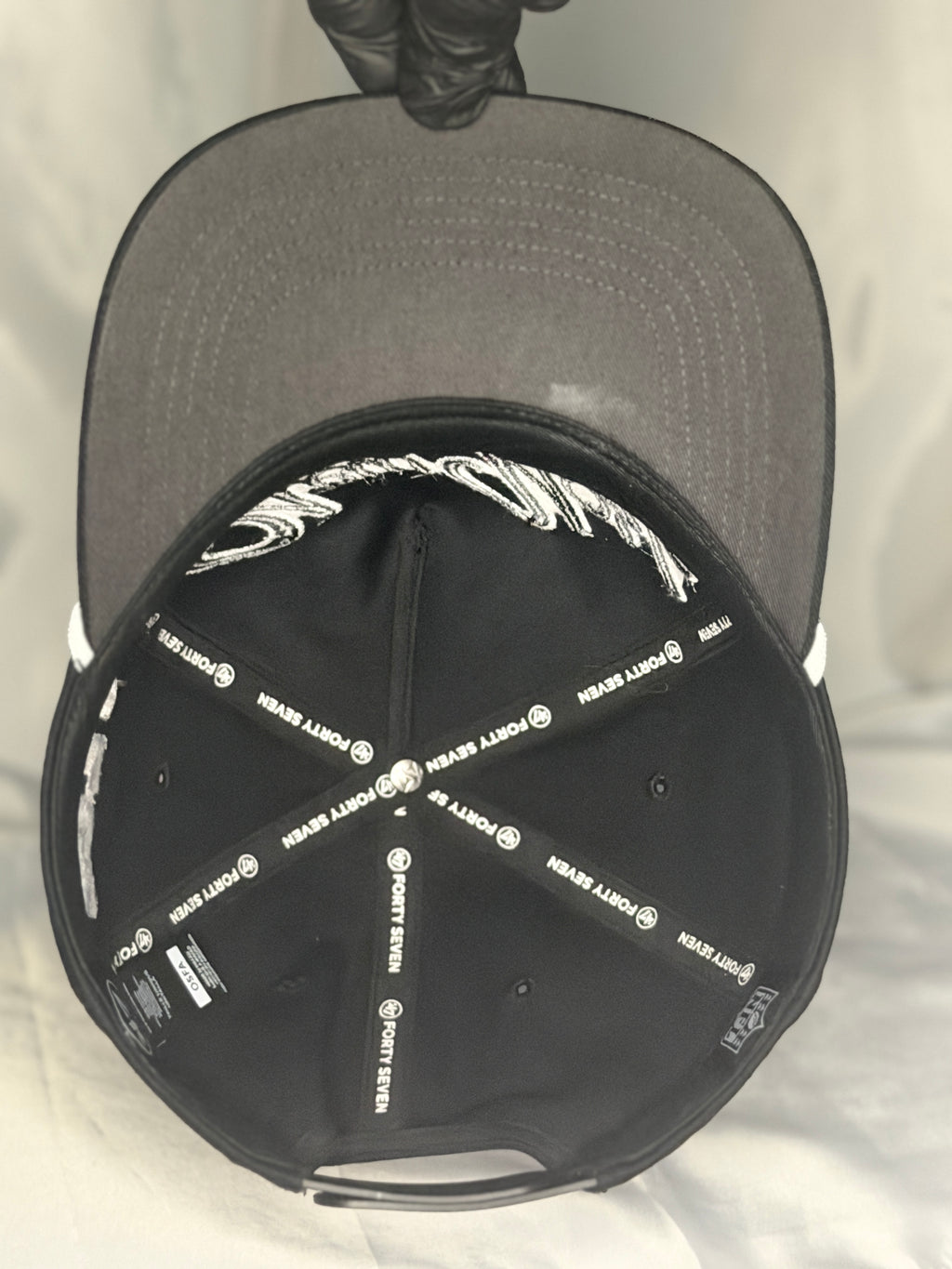 ’47 Brand New York Giants Overhand Rope Hitch Snapback Hat Black NFL OSFA