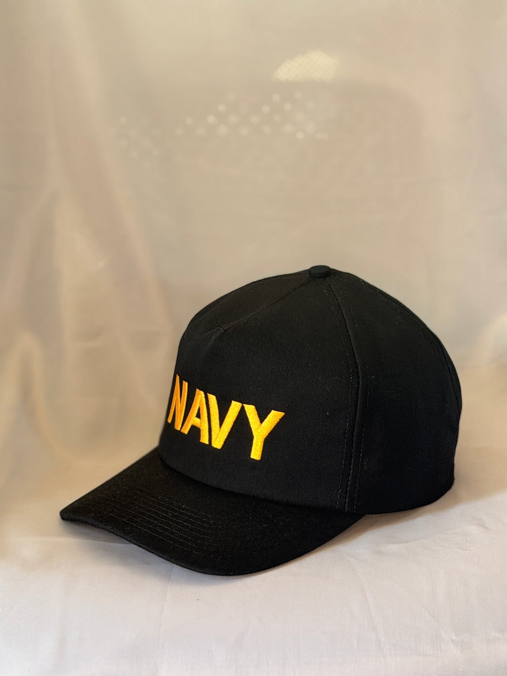 Vintage USA-Made NAVY Black & Gold Snapback Hat