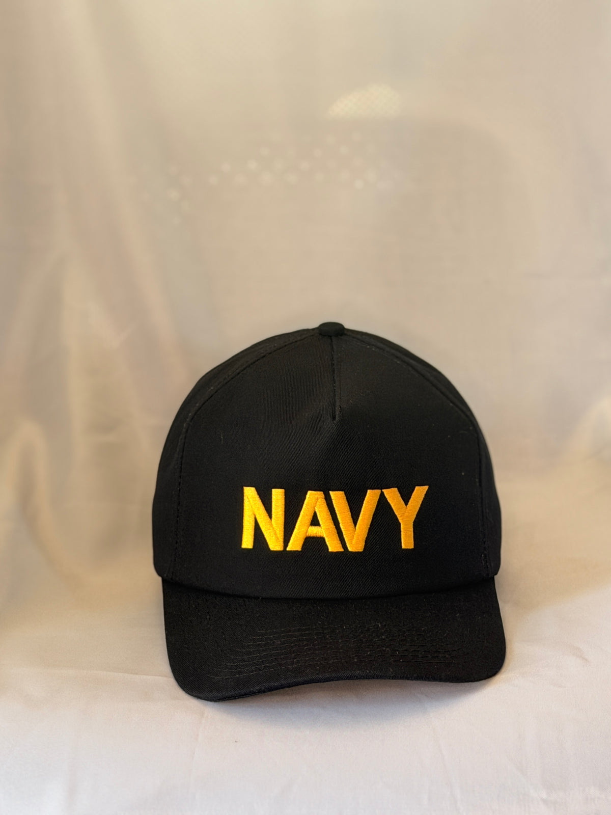 Vintage USA-Made NAVY Black & Gold Snapback Hat