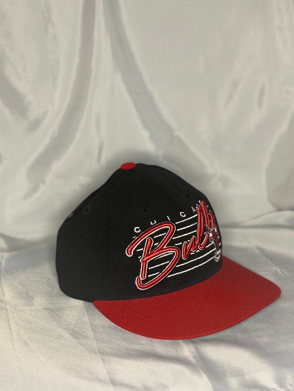 ’47 Brand Chicago Bulls Script 2.0 Hardwood Classics Snapback Hat Black Red